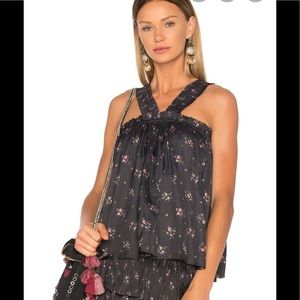 Ulla Johnson Margot floral halter blouse